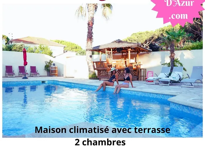 Reve D\'Azur, 2 Chambres, Maison Julia En Bord De Mer A La Nartelle, Piscine Partagee, Parking & Terrasse Bbq, Wifi Et Draps Inclus Plage A Pied