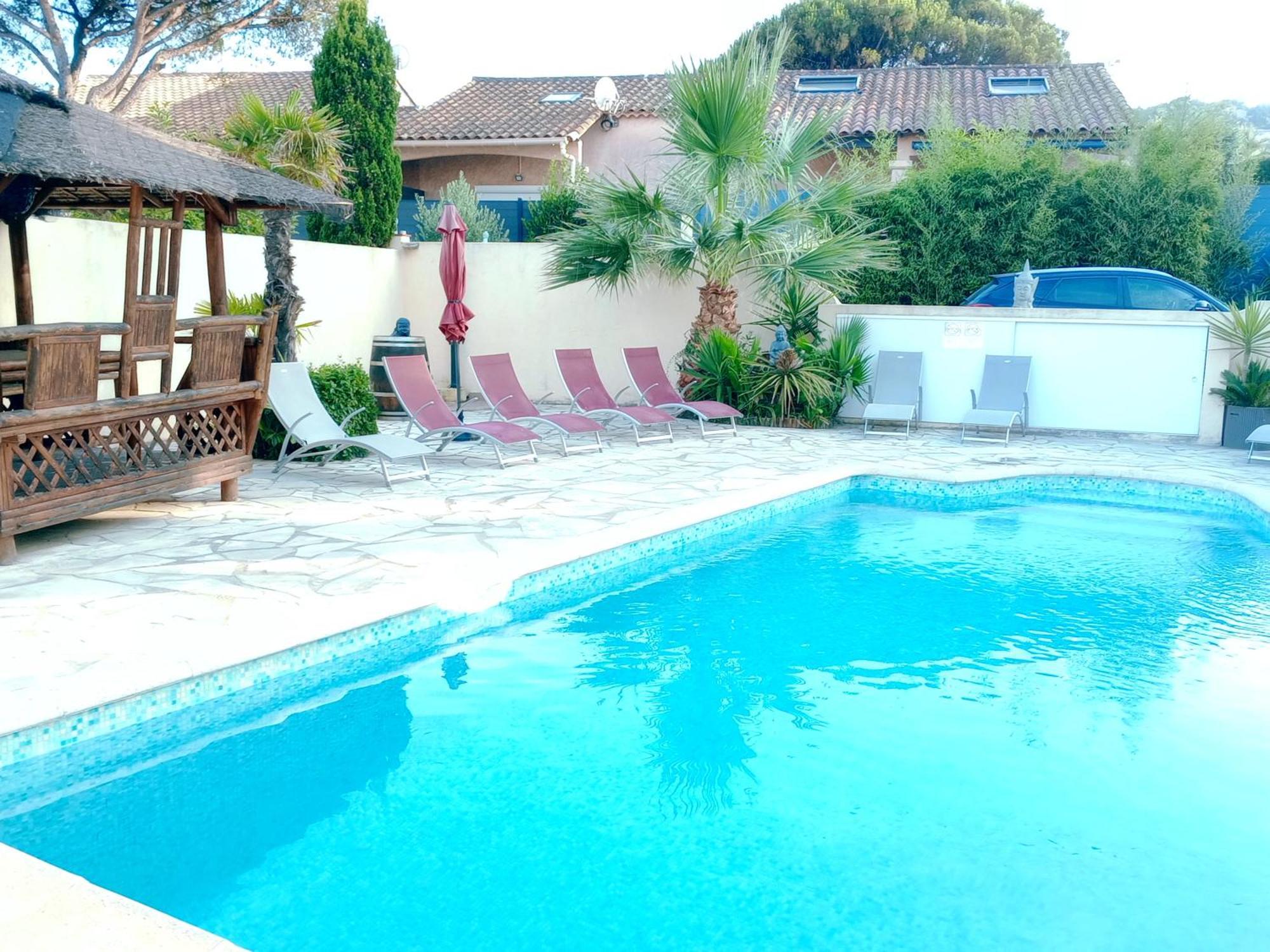 Reve D'azur, 2 Chambres, Maison Julia En Bord De A La Nartelle, Piscine Partagee, Parking & Terrasse Bbq, Wifi Et Draps Inclus A Pied *